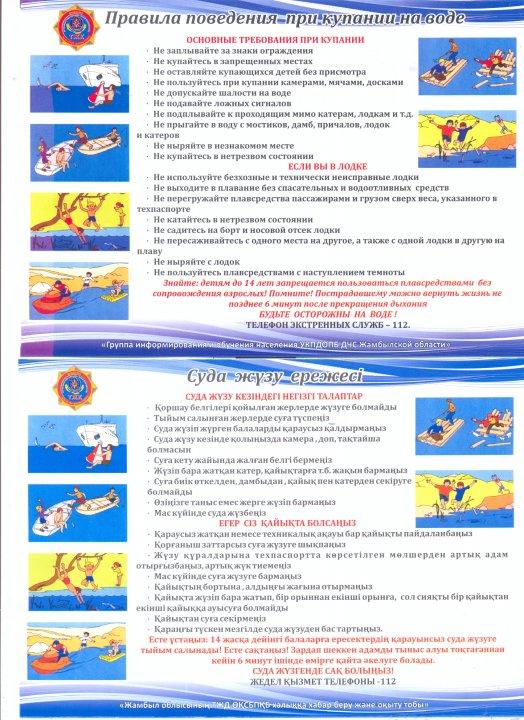 Судағы қауіпсіздік ережелері