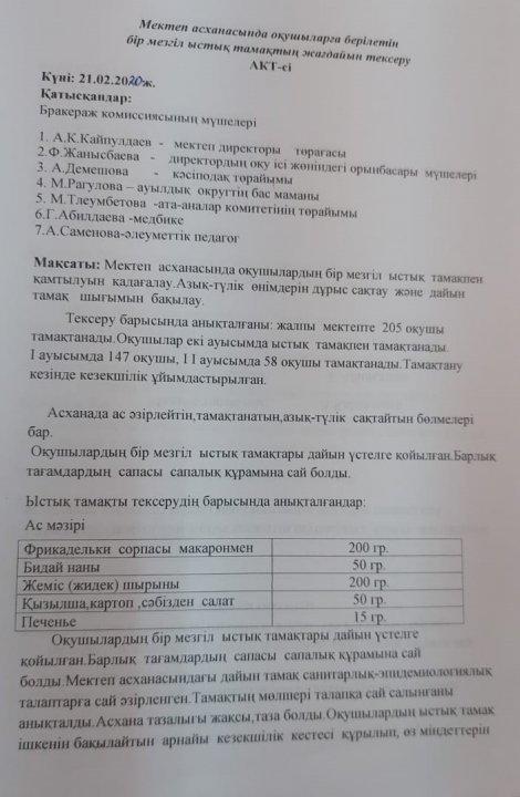 Брокераждық комиссияның тексеру АКТ-сі